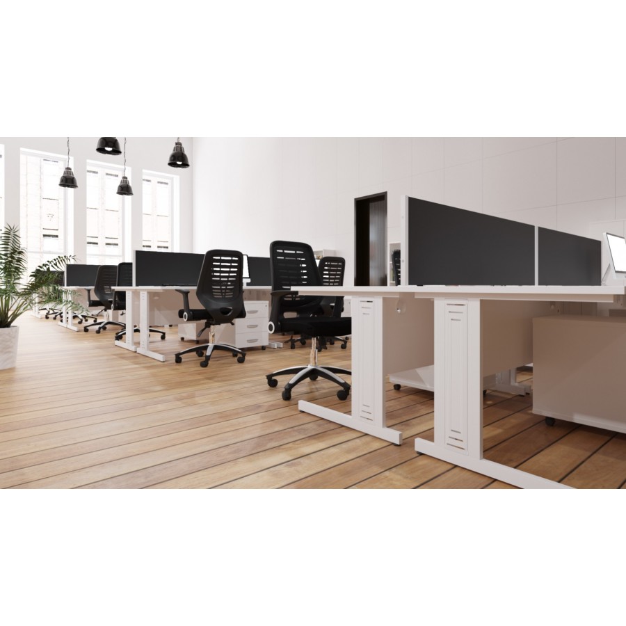 Rayleigh Cable Managed Straight Office Desk